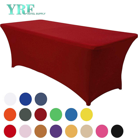 Podlouhlý natahovací potah na stůl ze spandexu tmavě červený 4 stop/48"D x 24"Š x 30"V Polyester pro skládací stoly