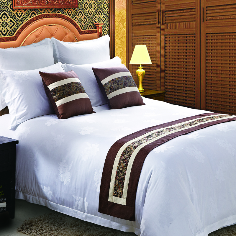 Luxusní Merritt Hotels Ložní soupravy Bavlna Bílá King Size Pruhovaná