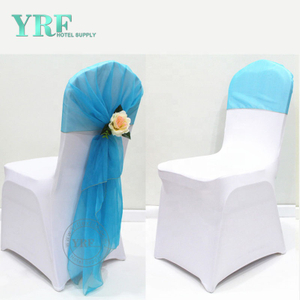 YRF Wedding Banquet White Spandex Kryty Skládací židle