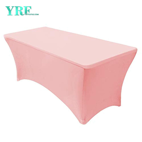 Obdélníkové přiléhavé potahy na stůl ze spandexu Růžové 8 stop z čistého polyesteru nemačkavé pro skládací stoly