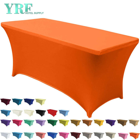 Obdélníkový strečový potah na stůl ze spandexu oranžový 8 stop/96"D x 30"Š x 30"V Polyester na párty