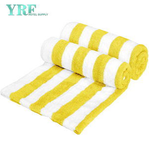 Čína velkoobchodní plážové ručníky Stripe Bavlněné žluté ručníky pro velké bazény