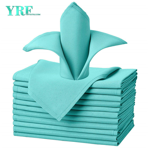 Látkové ubrousky Pure Turquoise 17x17" Čisté 100% polyesterové omyvatelné a opakovaně použitelné na svatby
