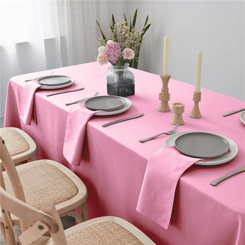 Obdélníkové ubrusy čistě růžové 70x120 palců 100% polyester nemačkavé pro svatby