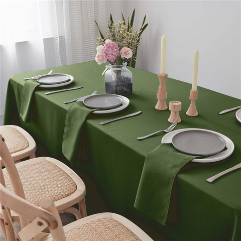 Obdélníkový potah na jídelní stůl Pure Olive 90x132 palců 100% polyester bez mačkavých pro restauraci