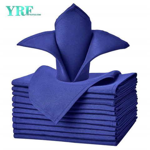 Látkové ubrousky Royal Blue 17x17" Čisté 100% polyesterové omyvatelné a opakovaně použitelné pro restauraci