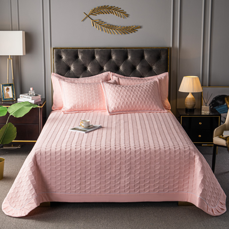 Hot Sale Hotel Růžový přehoz na postel Queen Size, lehký, celoroční