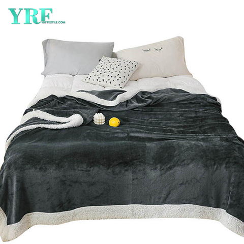 King Bed Coral Fleece deka Tmavě šedo-bílá moderní styl zimní tlustá
