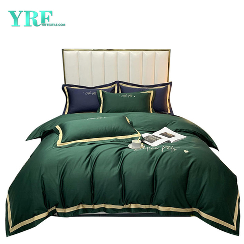 Luxusní bytový textil Sleep Cool 100% dlouhá střižová bavlna Hotelové prádlo Zelené 3ks