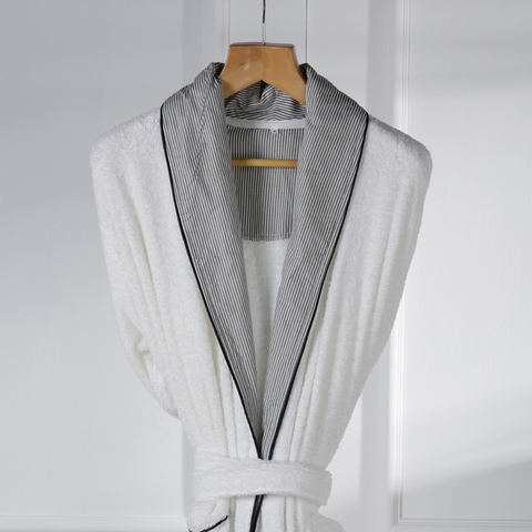 Univerzální velikost česaná bavlna Kimono White Hotelový župan ručník na prodej