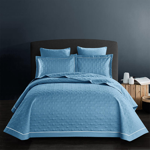 Soupravy hotelových dekorací přikrývky na postel Lehká královna kolekce Sky Blue
